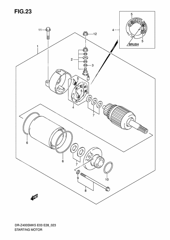 Starting motor