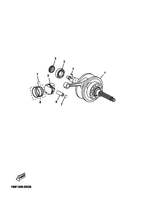 Crankshaft piston