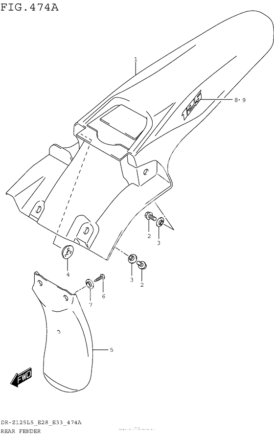 Rear Fender (Dr-Z125L5 E28)