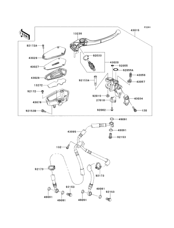 Front master cylinder