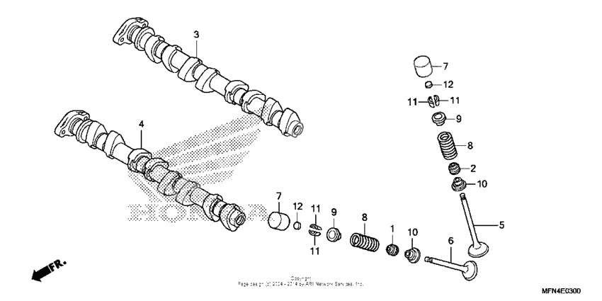 Camshaft + valve