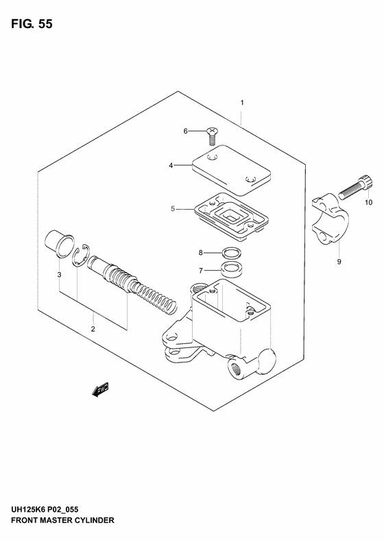 Front master cylinder              

                  Model k2/k3