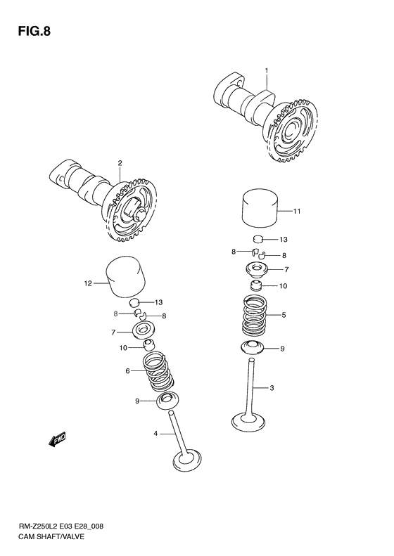 Camshaft - valve