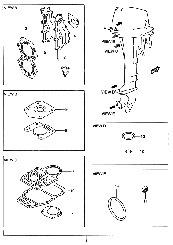 Opt : gasket set