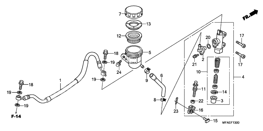 Rear brake master cylinder              

                  CBF1000