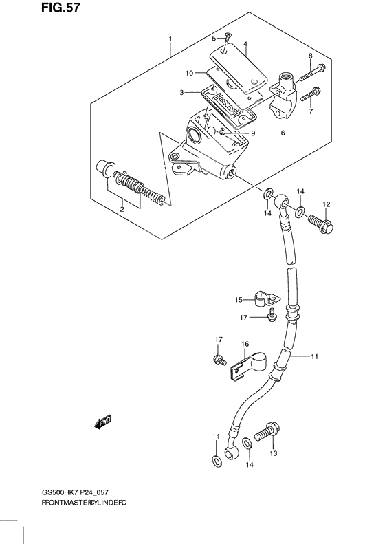 Front master cylinder              

                  Gs500h