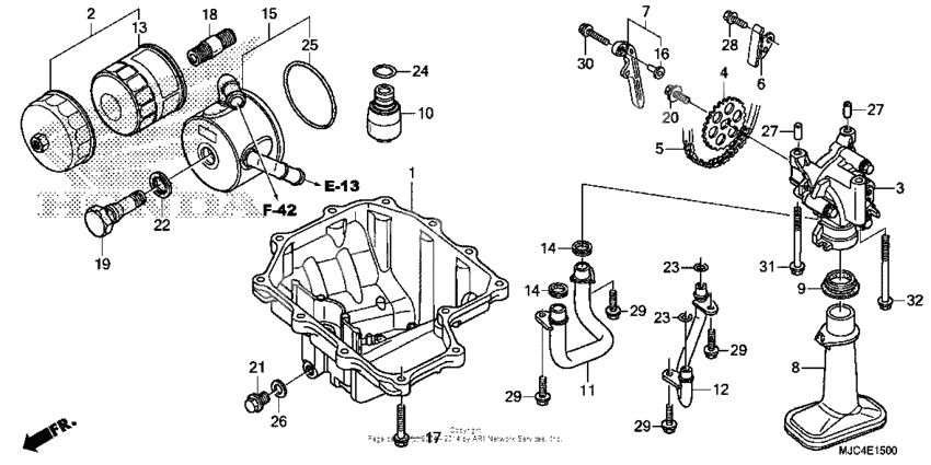 Oil pan + oil pump