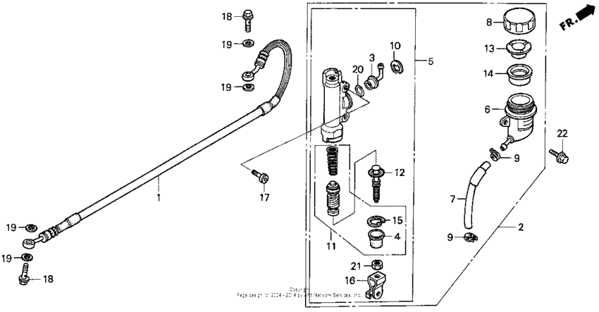 Rr. brake master cyl.