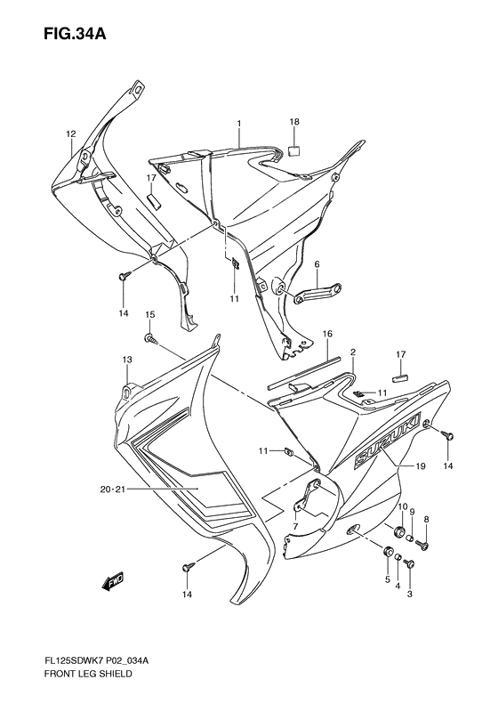 Front leg shield              

                  Model k9