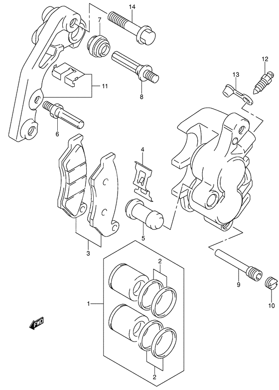 Front caliper