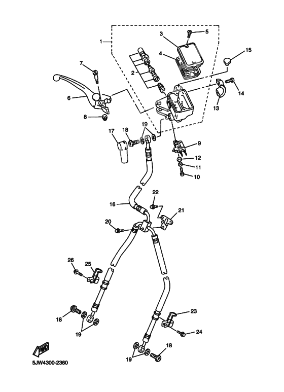 Front master cylinder