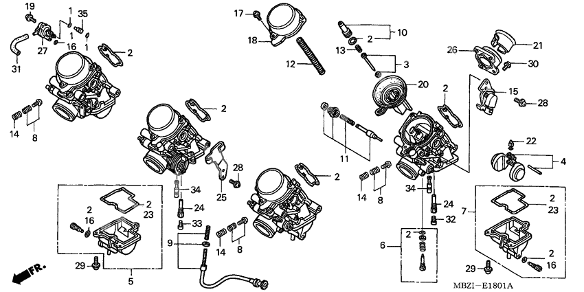 Carburetor assy              

                  COMPONENT PARTS) (1