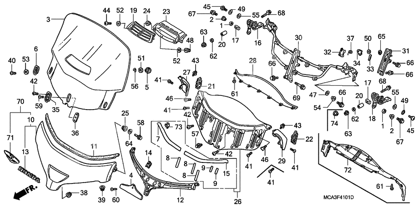 Headlamp assy              

                  GL1800A4/A5) (GL18006/7/8