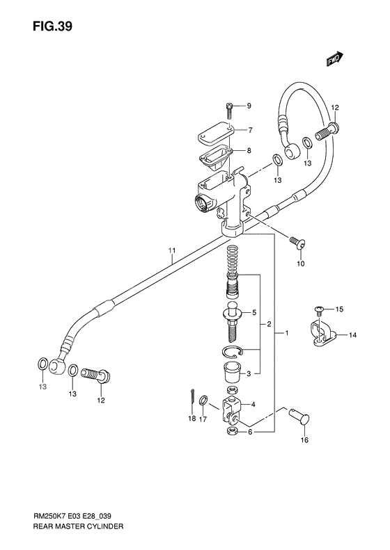 Rear master cylinder