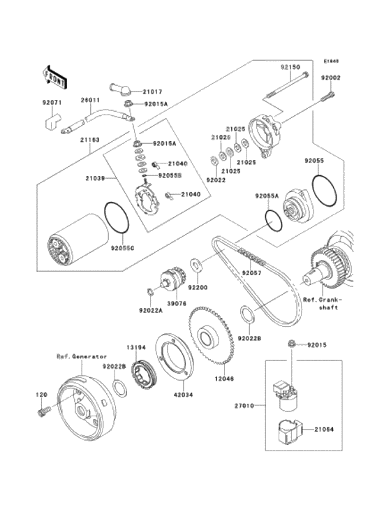 Starter motor/starter clutch