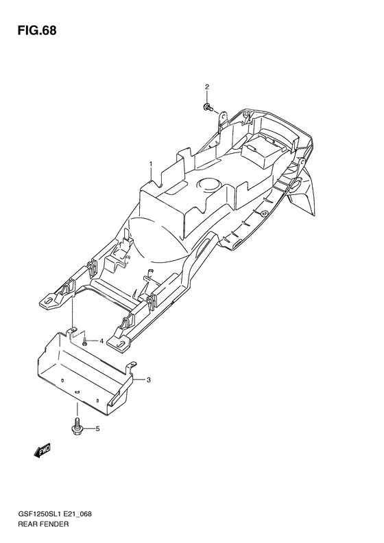 Rear fender              

                  Gsf1250sal1 e21