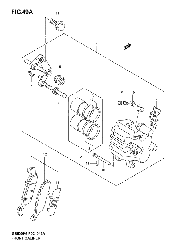 Front caliper              

                  Model k4/k5/k6