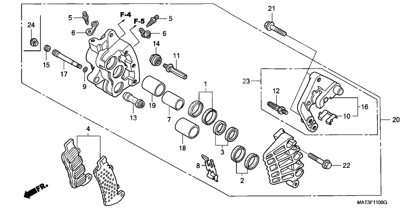 Front brake caliper              

                  R.