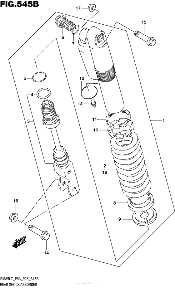 Rear Shock Absorber (Rm85L7 P28)