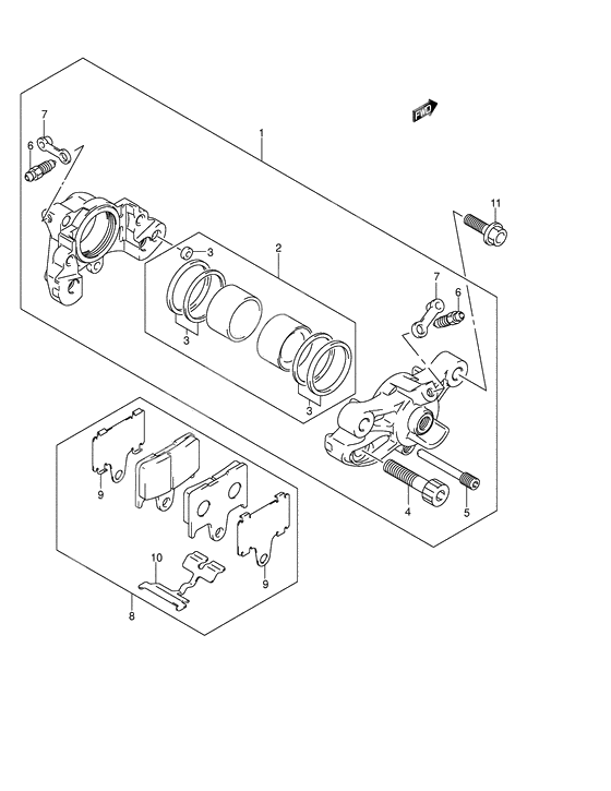 Rear caliper