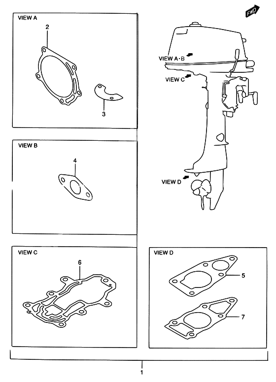 Opt : gasket set