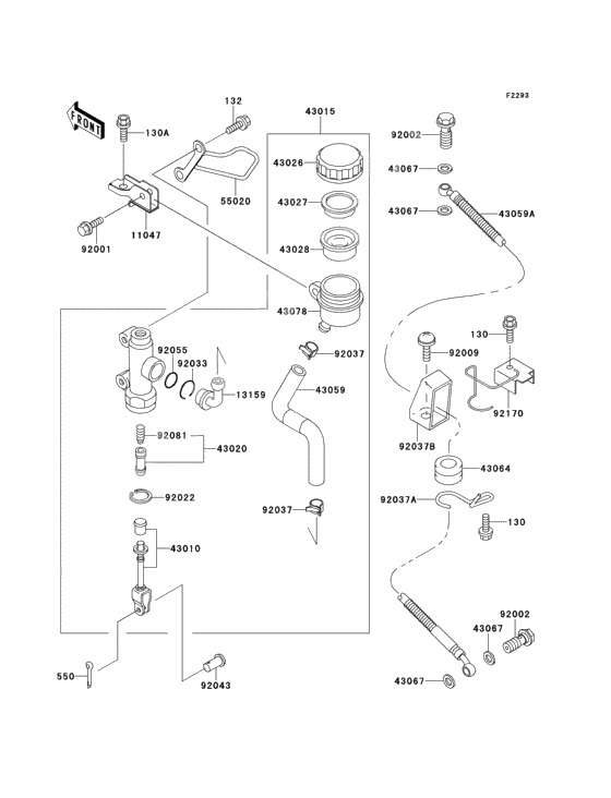 Rear master cylinder