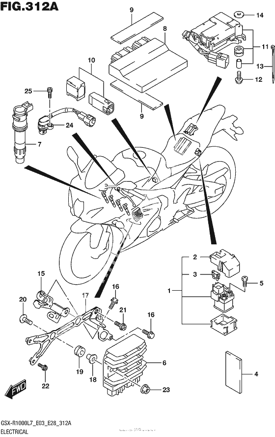 Электрооборудование (Gsx-R1000L7 E03)