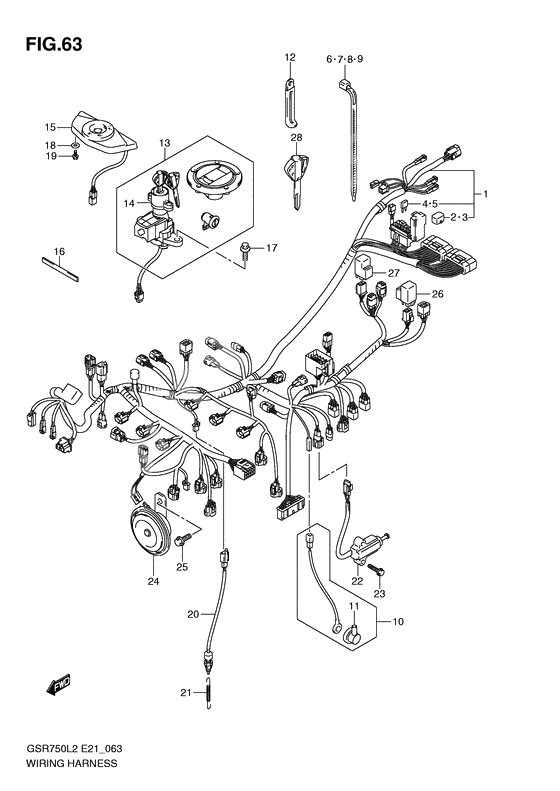 Wiring harness              

                  Gsr750auel2 e21