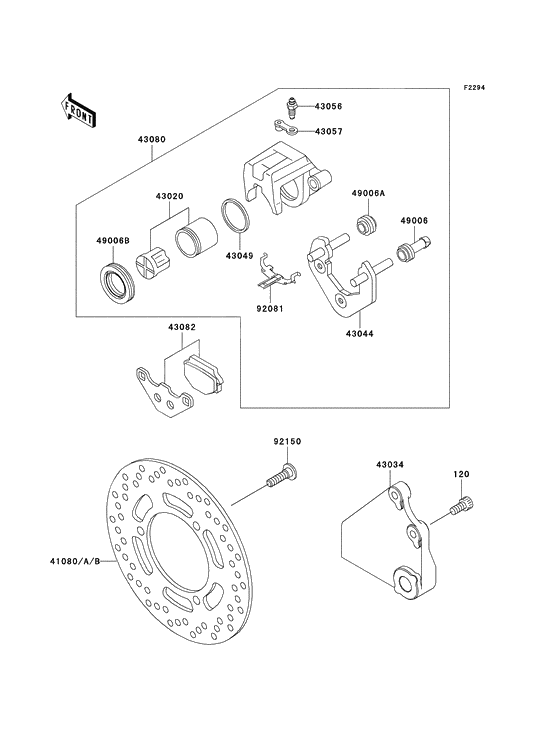 Front brake caliper