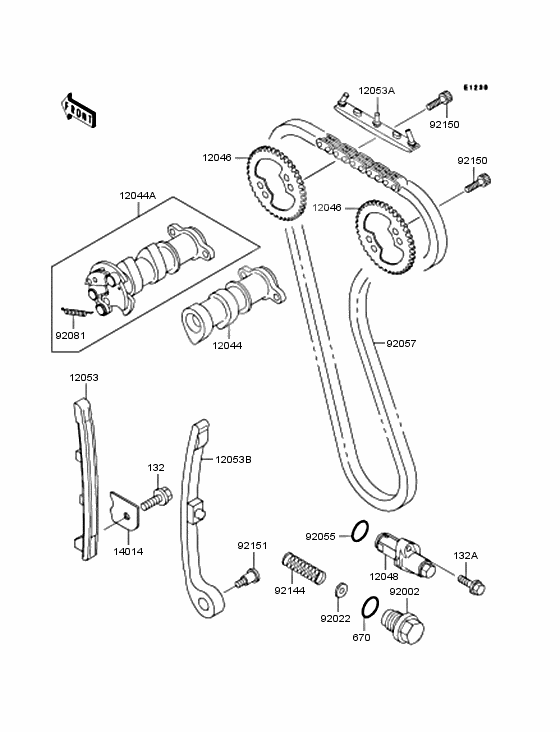 Camshaft/tensioner