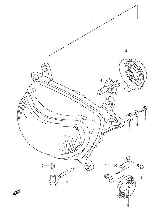 Headlamp              

                  Model v/w/x e4, e17, e18, e22, e25, e34, p9, p37