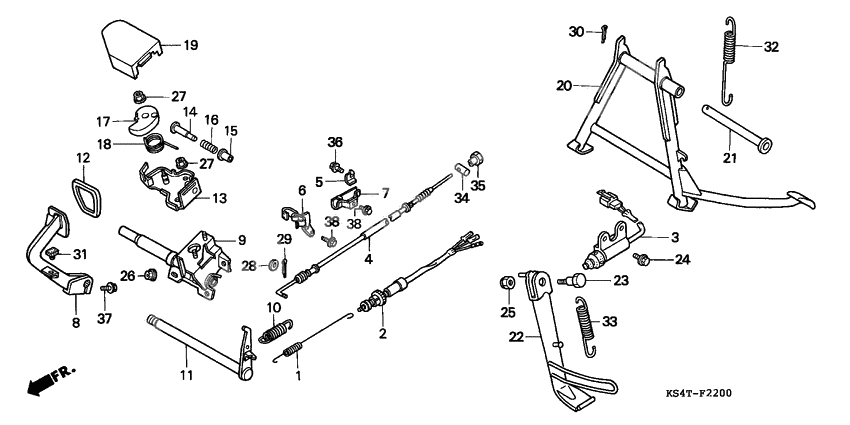 Stand/brake pedal