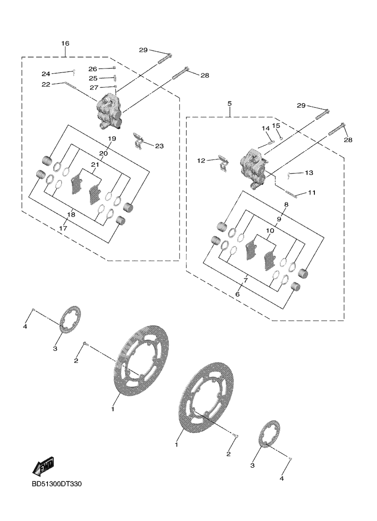 FRONT BRAKE CALLIPER
