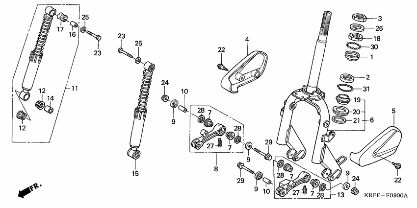 Steering stem/ front fork