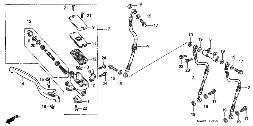Fr. brake master cylinder