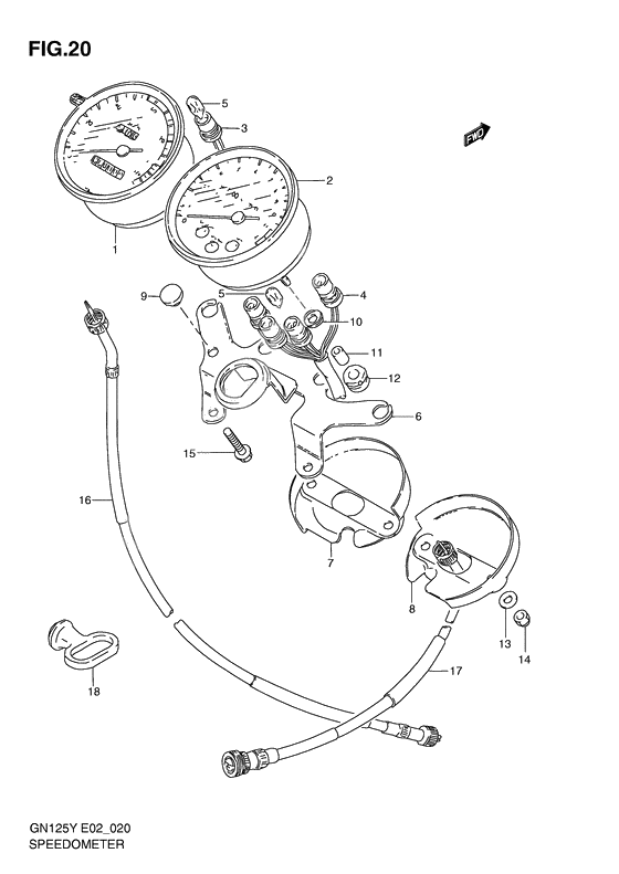 Speedometer - tachometer              

                  Model v/w/x/y/k1