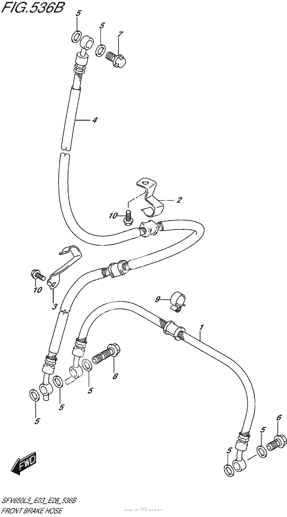 Front Brake Hose (Sfv650L5 E28)