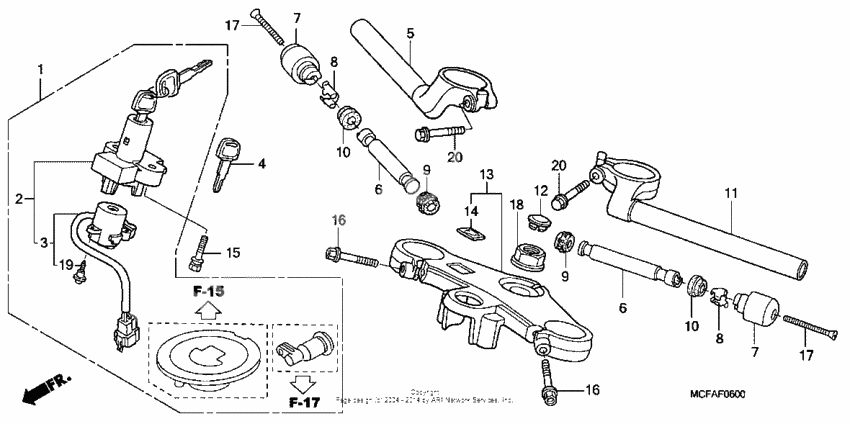 Handlebar + top bridge