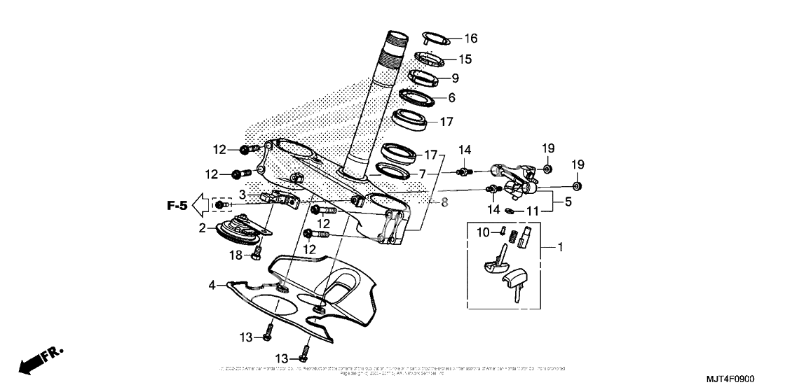 Steering stem + horn