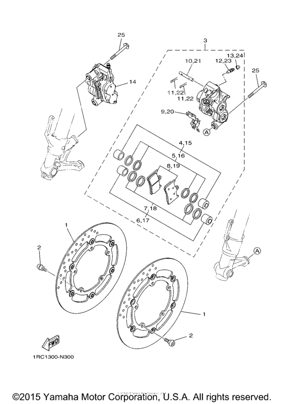 Front brake caliper