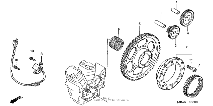 Pulse generator + starting clutch