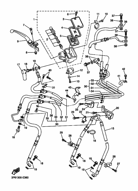 Front master cylinder