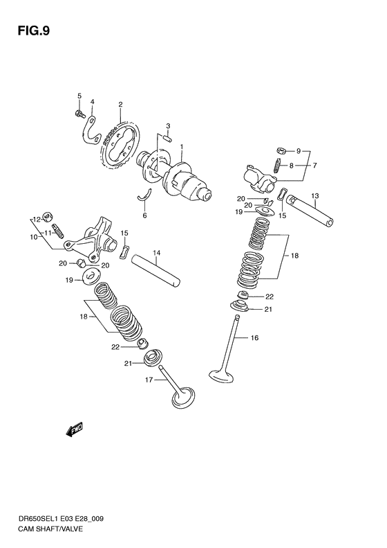 Cam shaft/valve