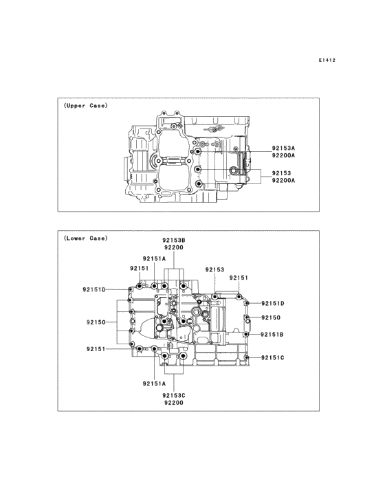 Crankcase bolt pattern