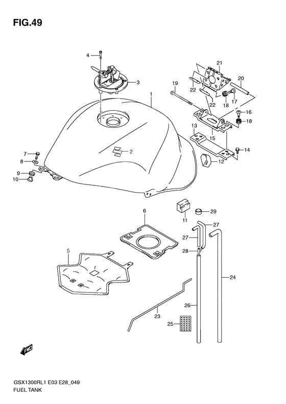 Tank fuel              

                  Gsx1300rl1 e28