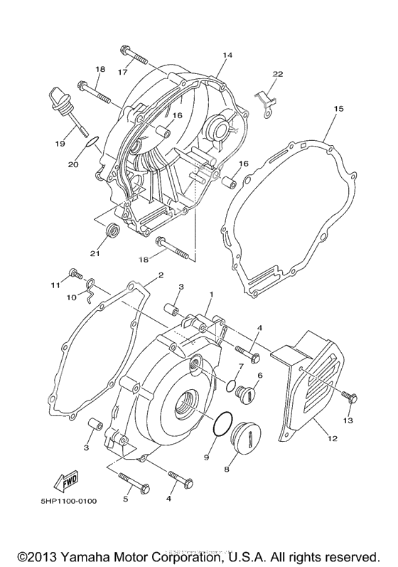 Crankcase cover              

                  1