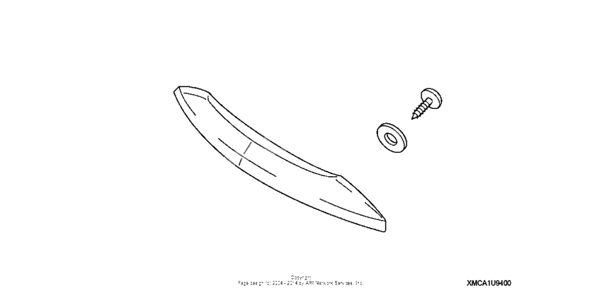 Trunk handle (chrome w/gl logo)