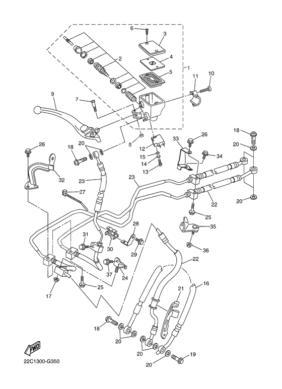 Front master cylinder