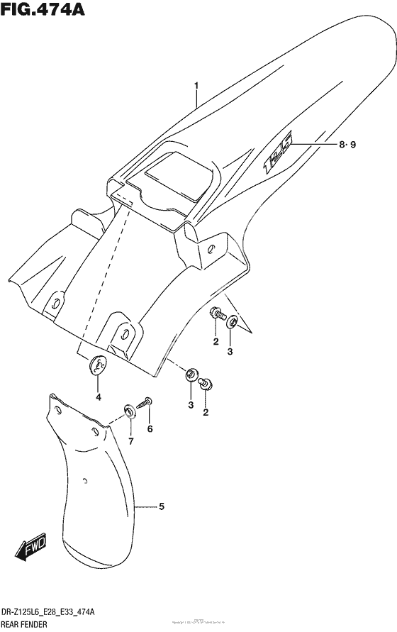 Rear Fender (Dr-Z125L6 E28)