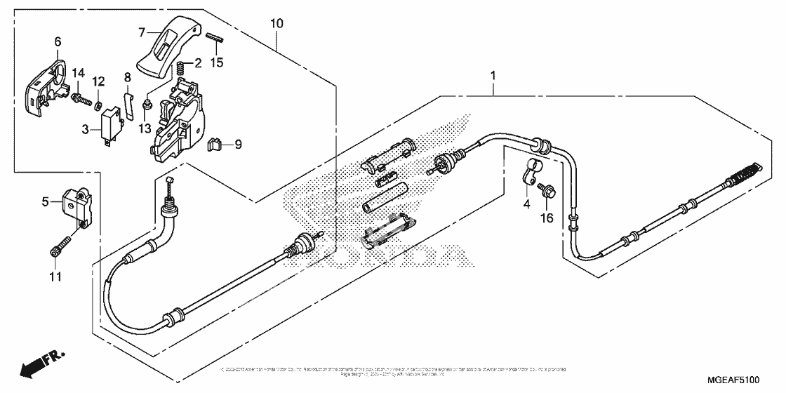 Parking brake lever